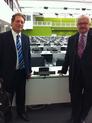 Mr. Seth Bogner and Mr. Leonid Makaron at the UN